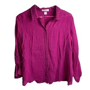 Coldwater  Creek Long Sleeve Lightweight Pink Top